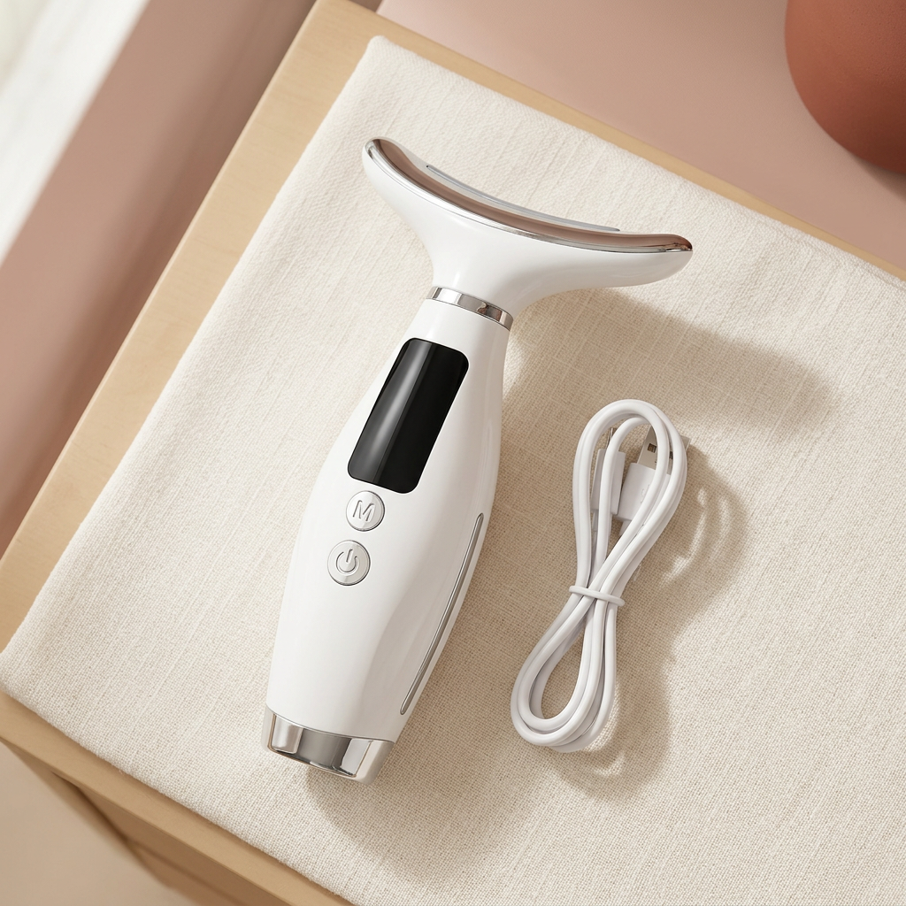 Masseur à LED et vibrations pour Visage & Cou