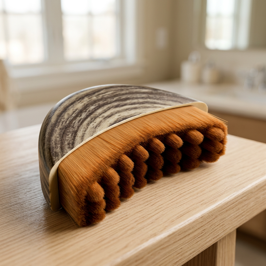 Brosse de Massage Visage Effet Bois
